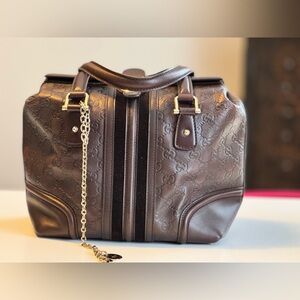 Gucci Treasure Boston Bag Guccissima Leather & Velvet 2006 Collection vintage